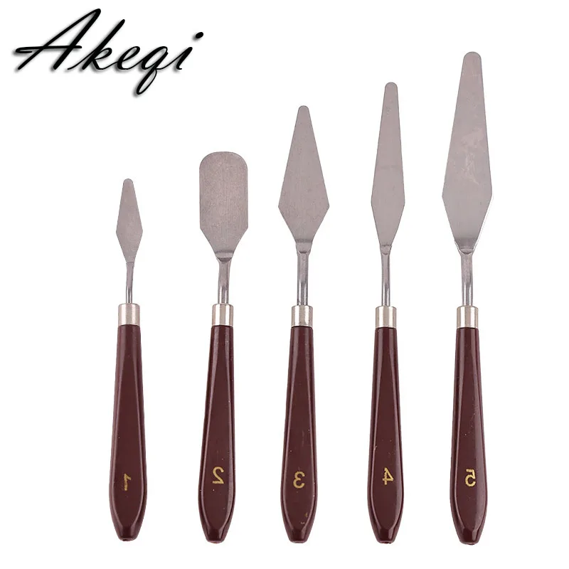 

5Pcs/Set Stainless Steel Oil Painting Knives Artist Crafts Spatula Palette Knife Painting Mixing Knife Scraper Art Tools