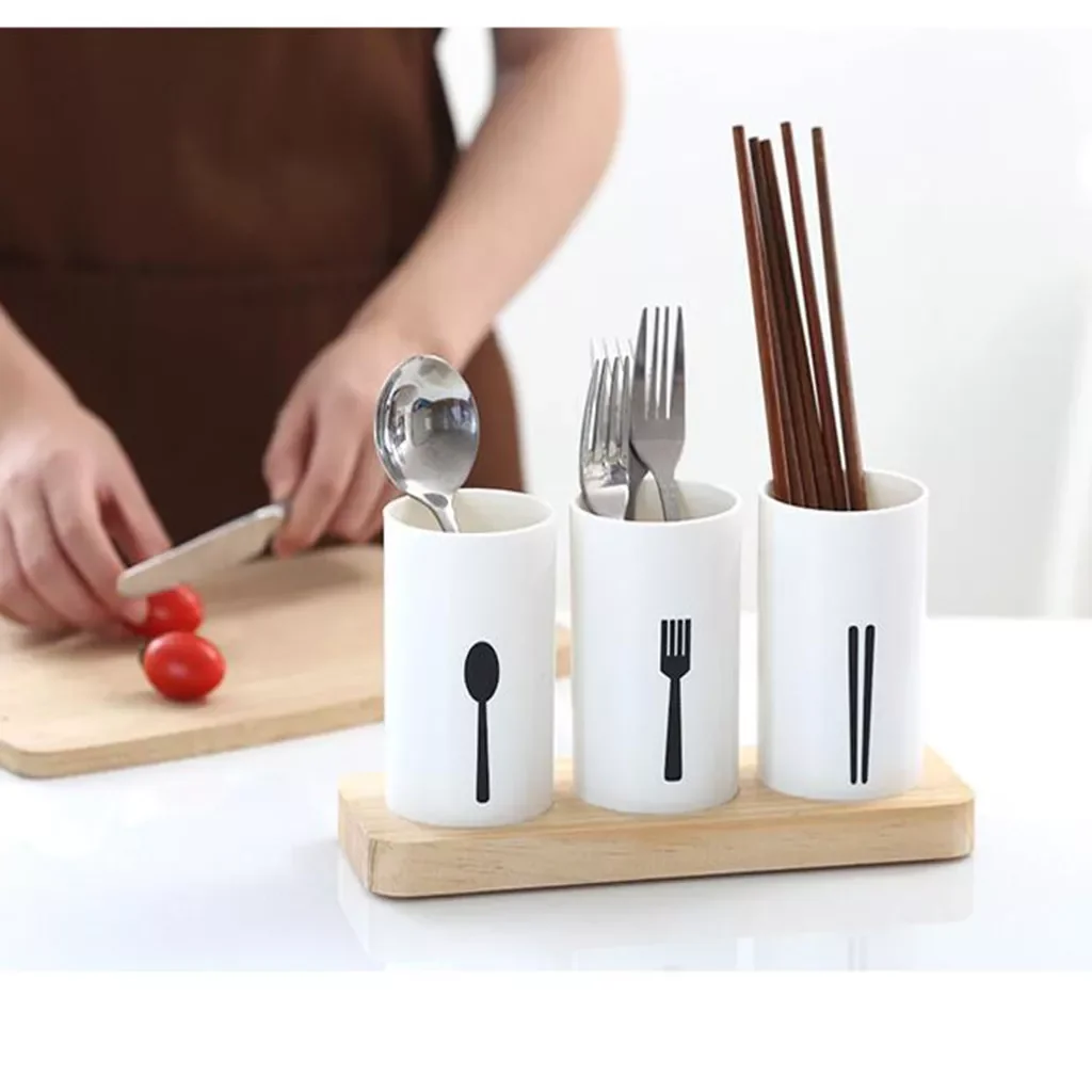 

Kitchen Cutlery Utensil Holder Caddy Flatware Spoon Organizer Storage