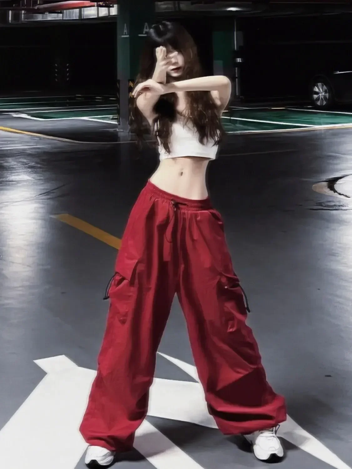 Брюки-карго для женщин брюки неформальные холгады с высокой посадкой пьерна