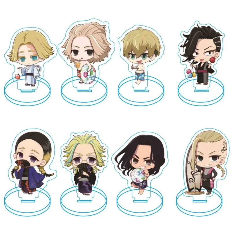 

Мини-фигурки из аниме Токио, Мстители, акриловая подставка Manjiro Ken Takemichi Hinata, модель для косплея, настольное украшение, стоячие поклонники, по...