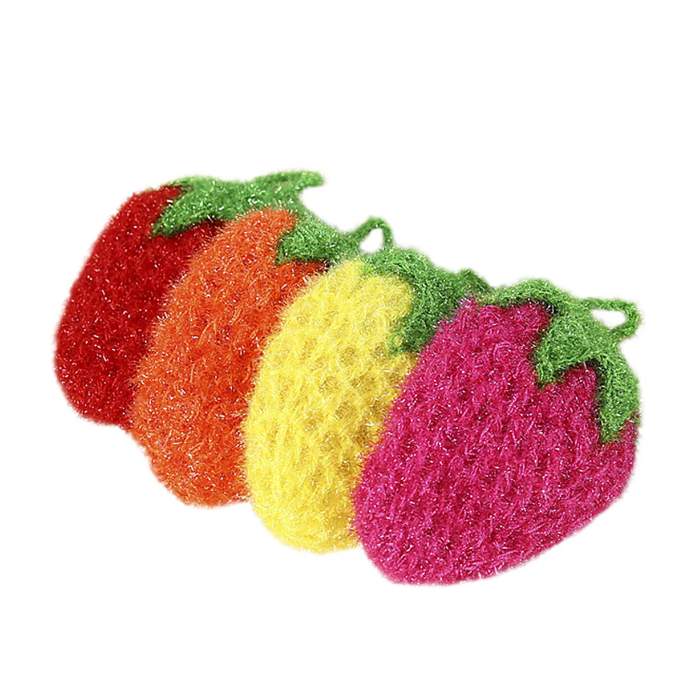 

Dish Kitchen Cloth Scrubber Towels Non Scratch Sponge Strawberry Cleaning Towel Hand Smell Rags Wipes Tea Linensmulti Use
