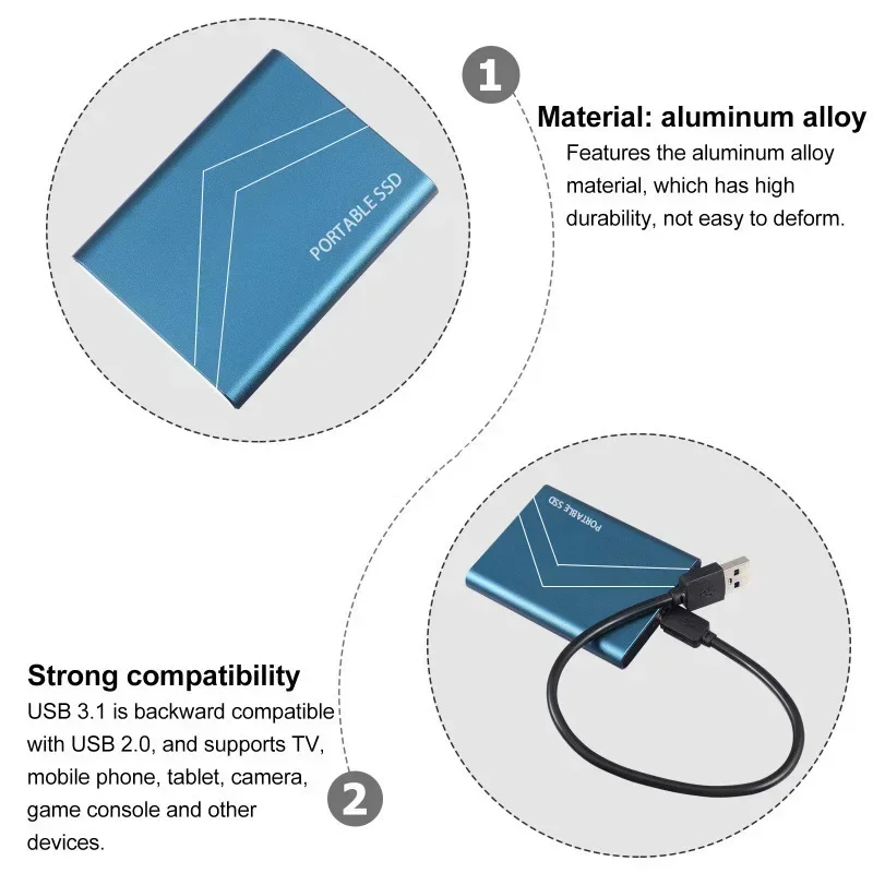 Внешний твердотельный накопитель HD 64 ТБ Портативный жесткий диск 4 8 Жесткие