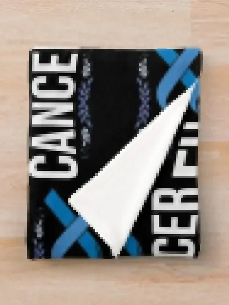 Поддержка осведомленности о раке толстой кишки темно-синее одеяло декоративное