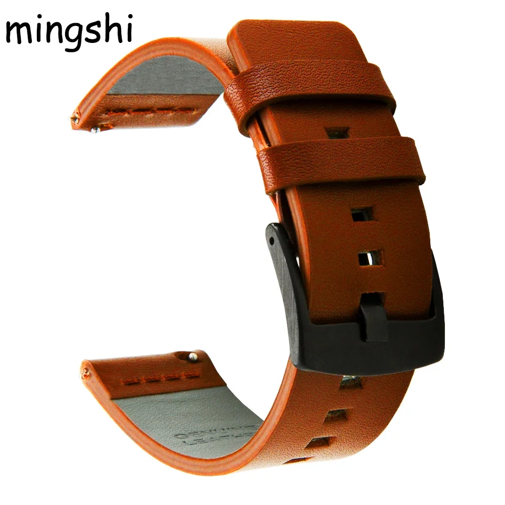 Фото Кожаный ремешок 20 мм 22 мм для Samsung Galaxy Watch Active 2 40/44 мм, спортивный ремешок для часов Gear 20 мм для Samsung Active2 3 42 мм, ремешок №2