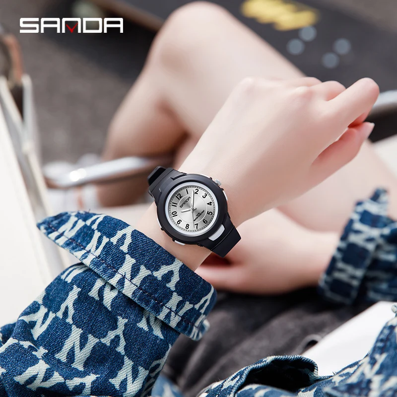 SANDA Casual Fashion Quartz Men Watch Arabic Numeral Scale 2023 Brand New Mens Watches Luxury Brand Watch Waterproof Reloj 6095 enlarge