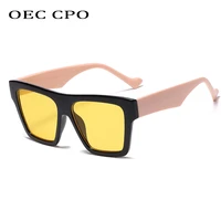 oec cpo oversized square sunglasses women trendy eyewear punk goggles sun glasses female uv400 shades fashion eyewear oculos