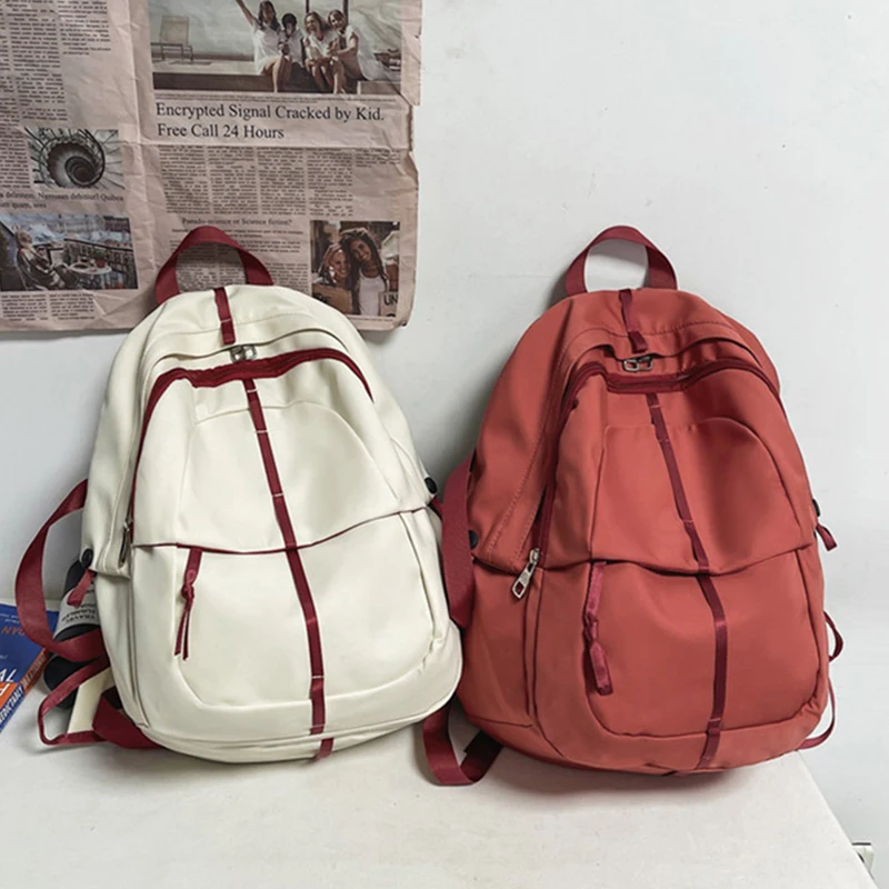 Студенческий школьный рюкзак для студентов, женская школьная сумка для подростков, девочек и мальчиков, нейлоновая Повседневная сумка для ...