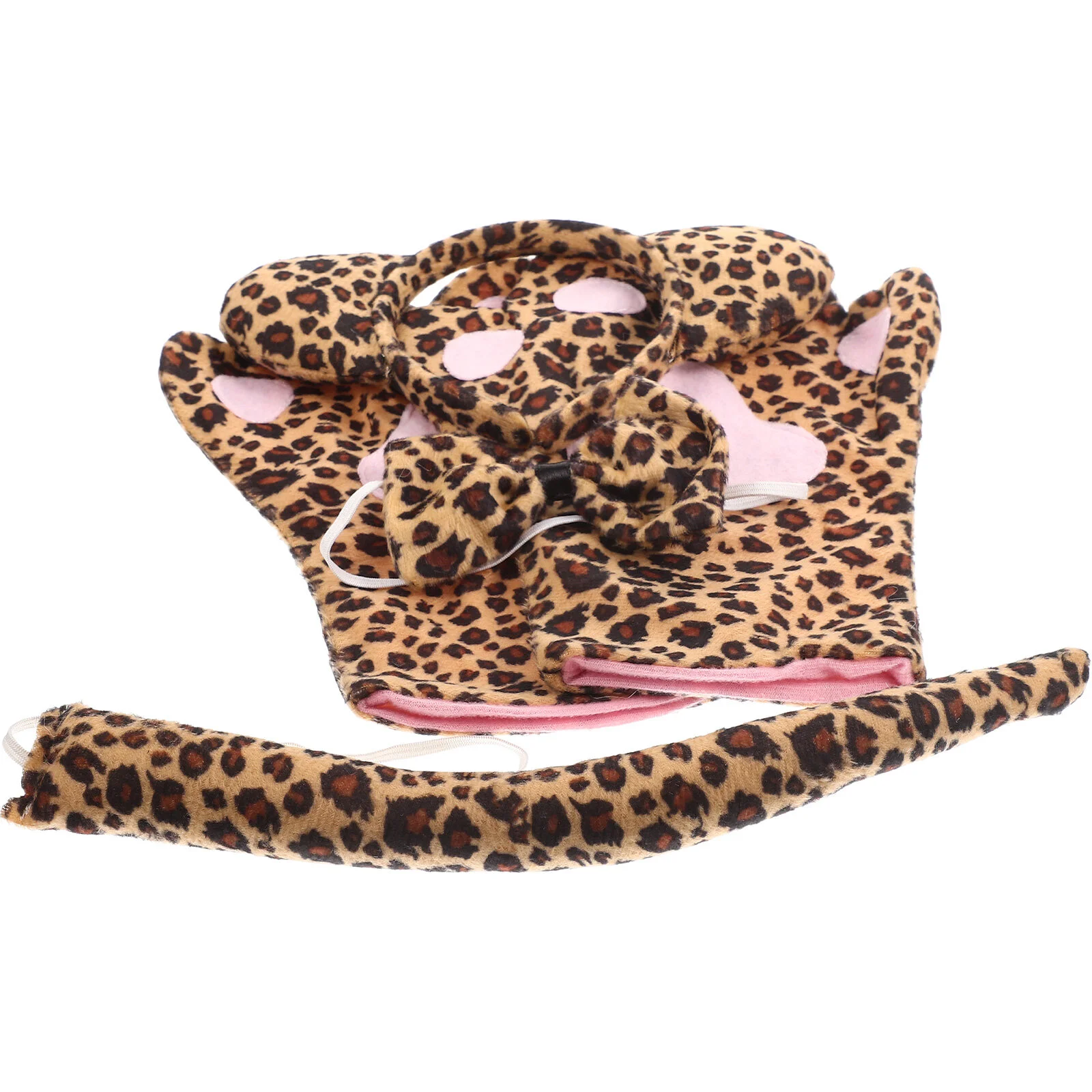 

Leopard Print Headband Set Cosplay Costume Accessory Animal Ear Halloween Costumes Kids Performance Accessories Plush Tail