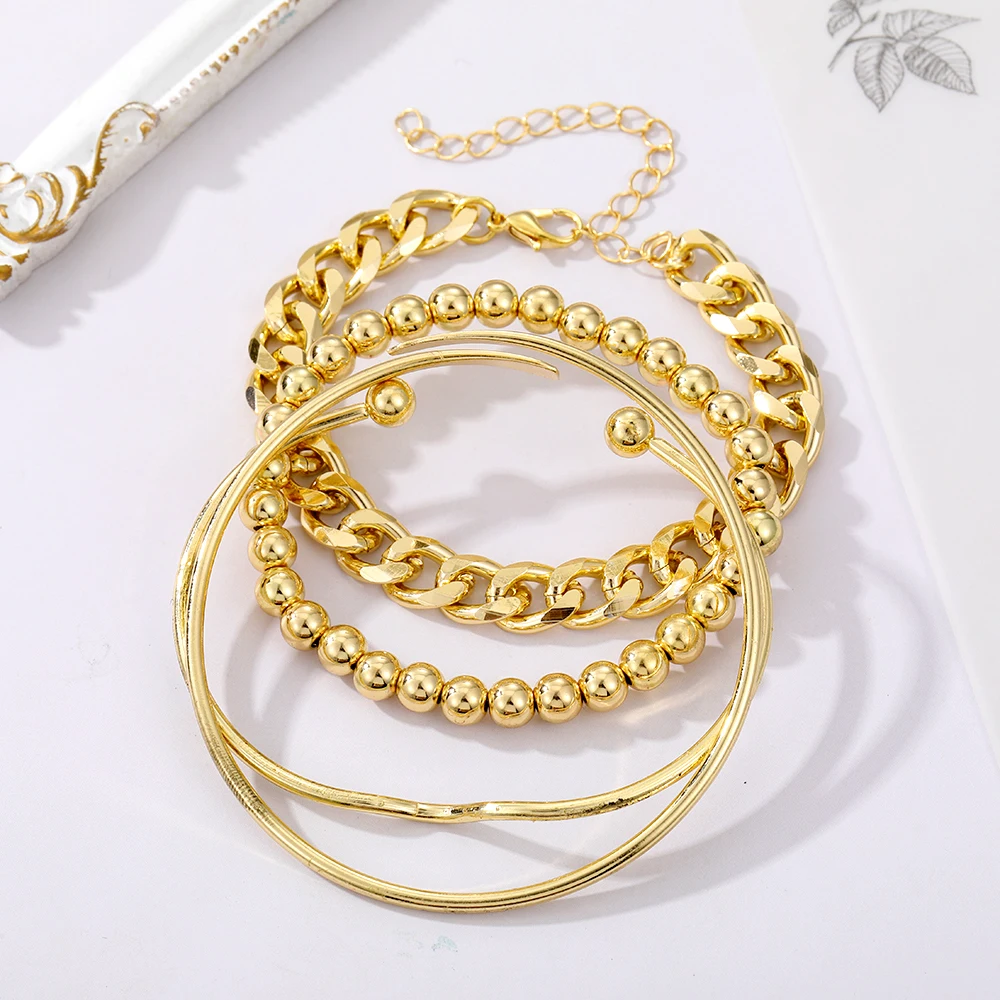 Браслеты IFMIA в стиле панк и технические металлические браслеты золотого цвета