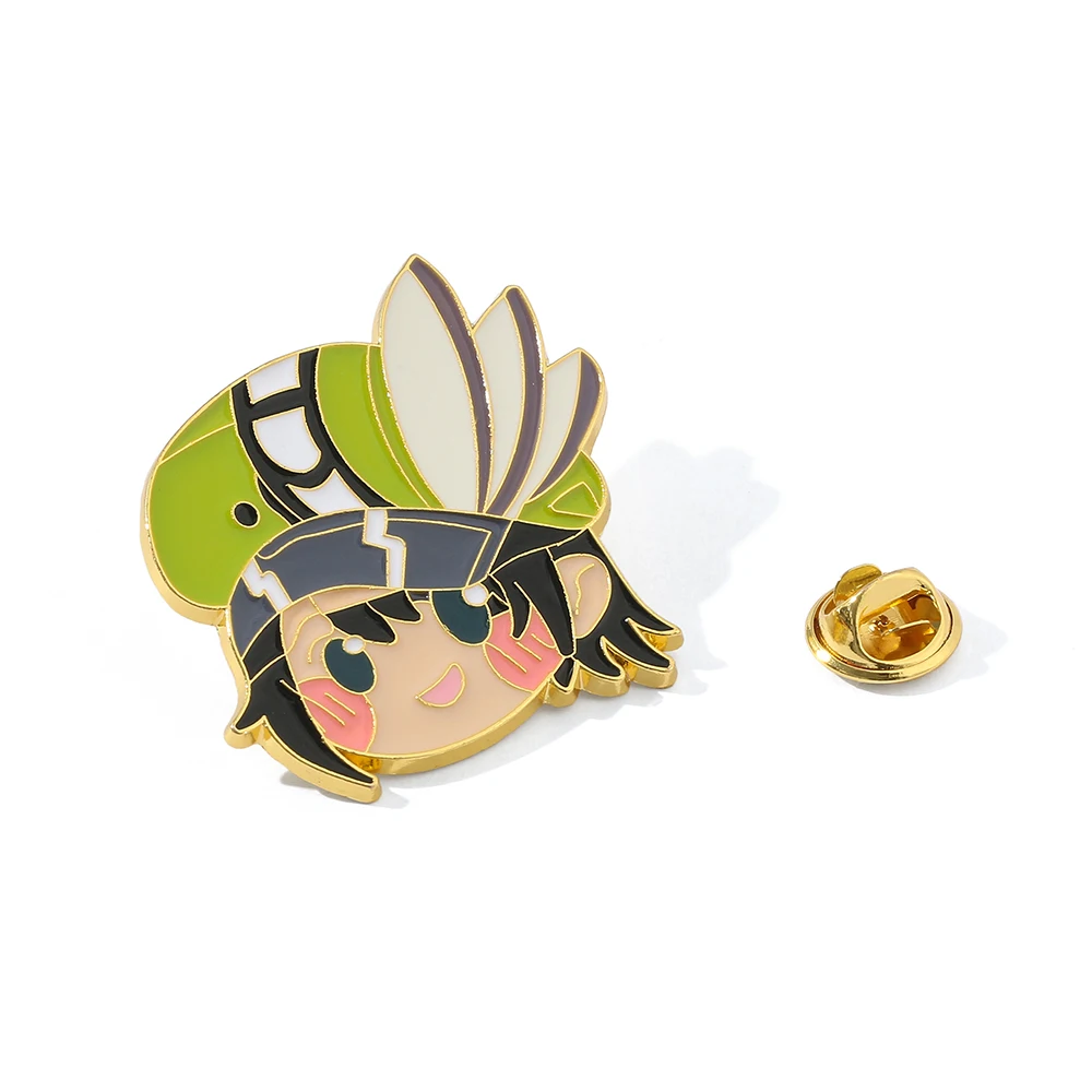Godrose King Palos Ray Аниме Лимонно-желтая Брошь Модная Эмалированная Булавка Для Рюкзака