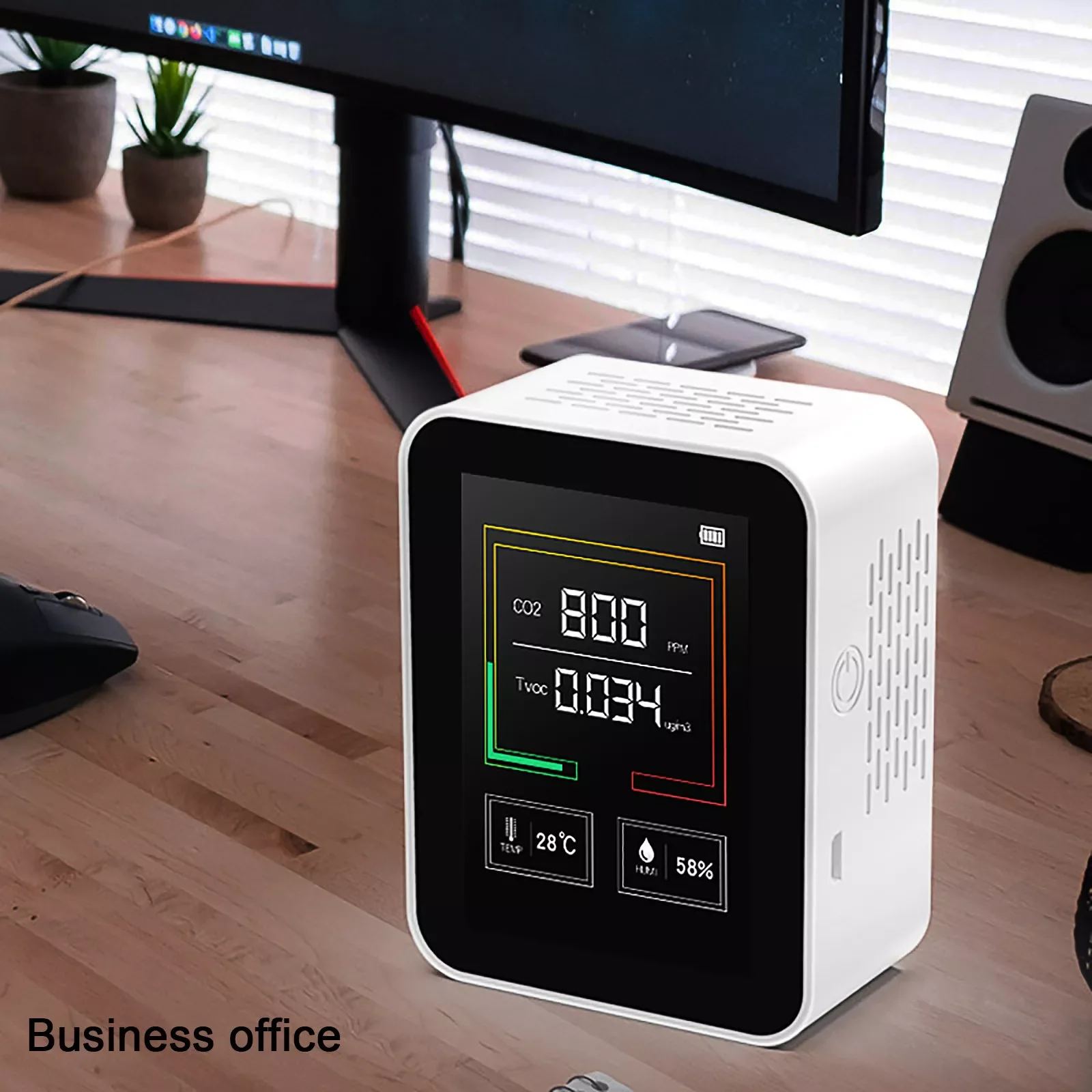 

Air Pollution Detector High Precision Multi Purpose Testing Tool Temperature Humidity CO2 TVOC Detector Air Quality Monitor 22