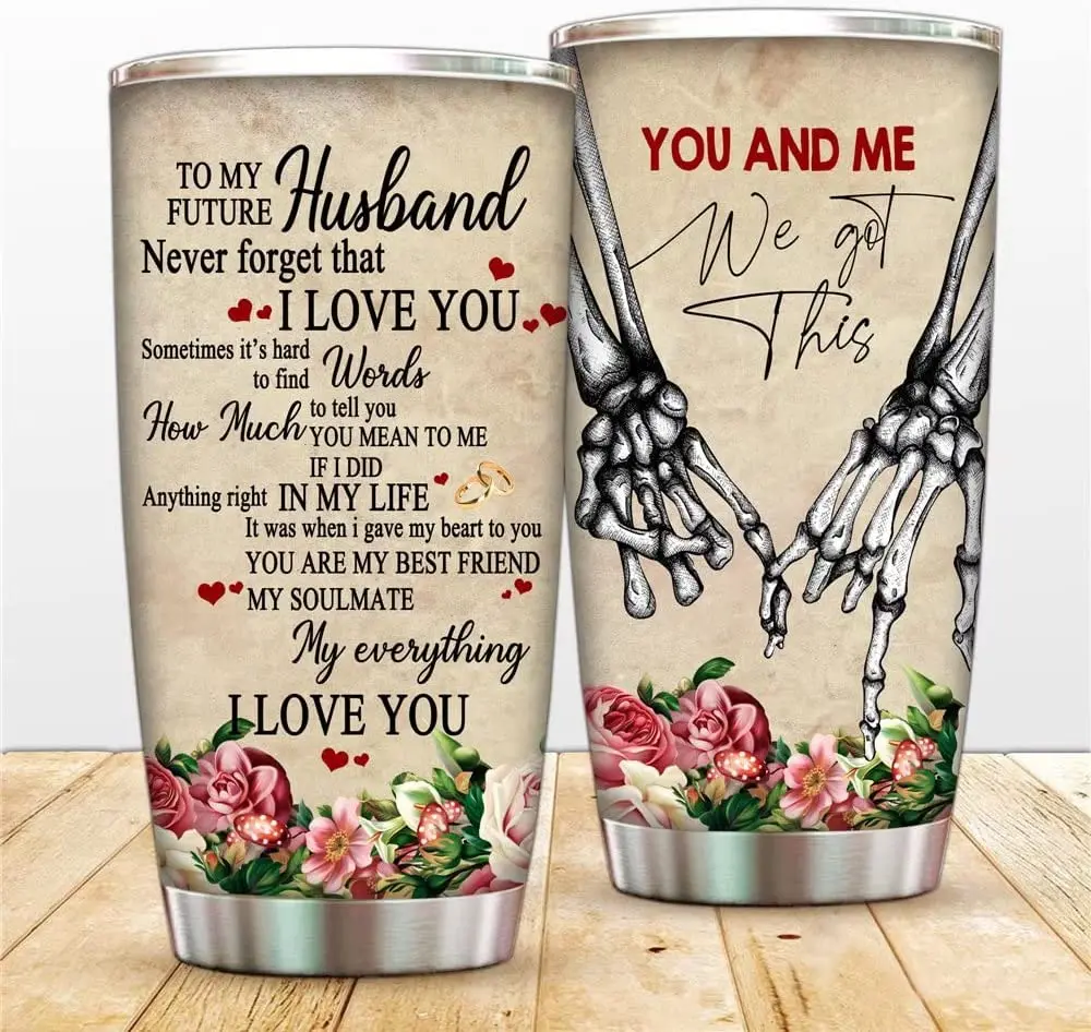 

To Husband Travel Tumbler Mug - You And Me We Got This Vacuum Insulated Coffee Cup 30oz Stainless Steel Tumbler for Husband,Coup