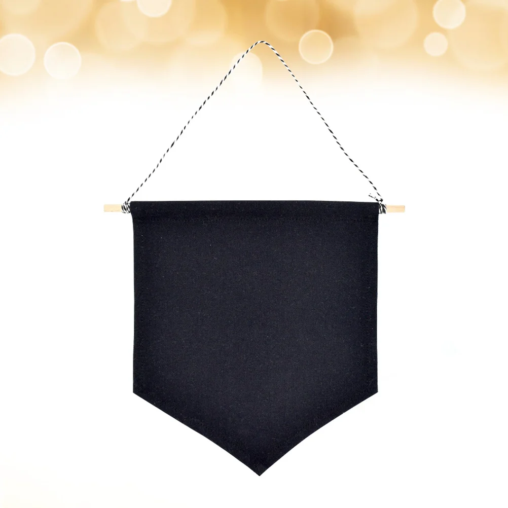 

Pin Display Pennant Banner Enamel Lapel Pin Badge Flag Plain Blank Canvas Wall Banner(Black/S)