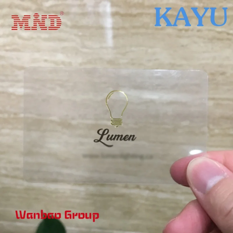 Custom Clear Luxury Transparent  Business Card Printing