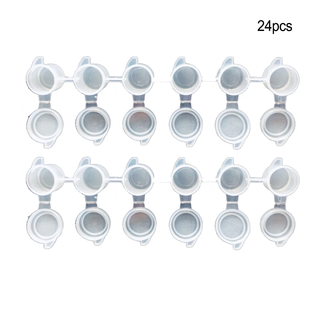 

24 Pieces DIY Painting Set Conjoined Palette Holder Pigment Empty Box Beginners Painters Students Using Supplies