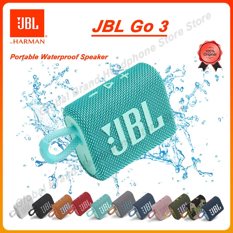 

100% оригинальный JBL GO 3 GO3 беспроводной Bluetooth динамик SIP67 водонепроницаемый мини-динамик Бас Сабвуфер уличный динамик GO3/GO2