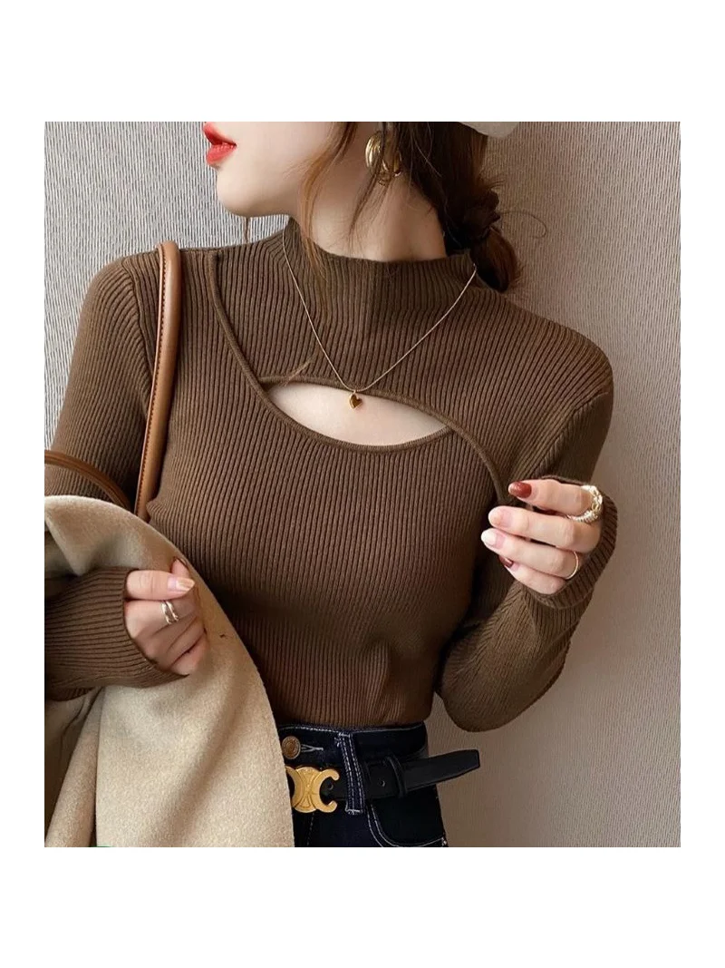 

For New Of Undercoat Style, Autumn Knitwear Small Number 2022, Winter, Design, Hollow Foreign Spring Women Top, In Under And