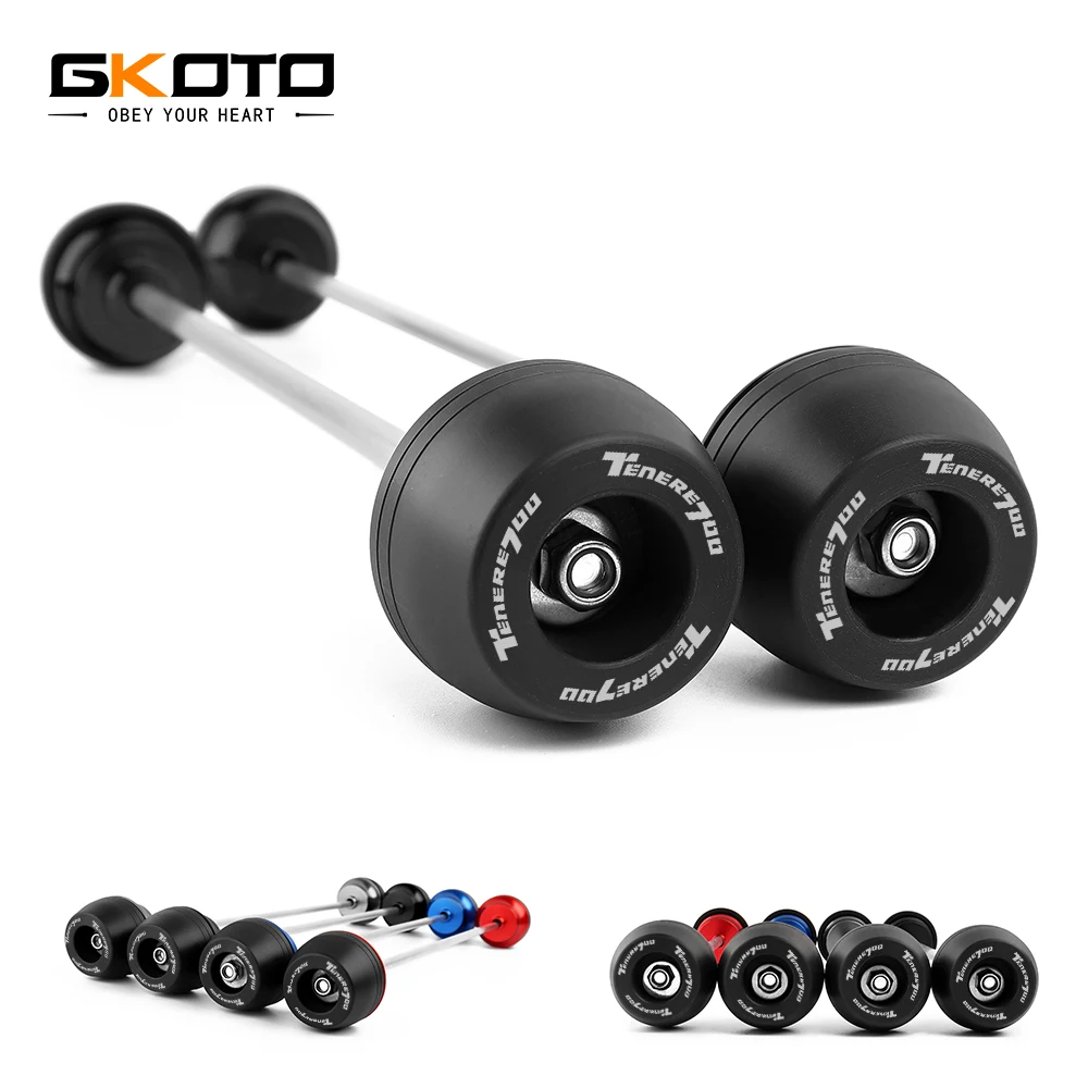 

For Yamaha Tenere 700 Tenere700 2019 2020 2021 Motorcycle Front Rear Wheel Axle Fork Crash Slider Accessories