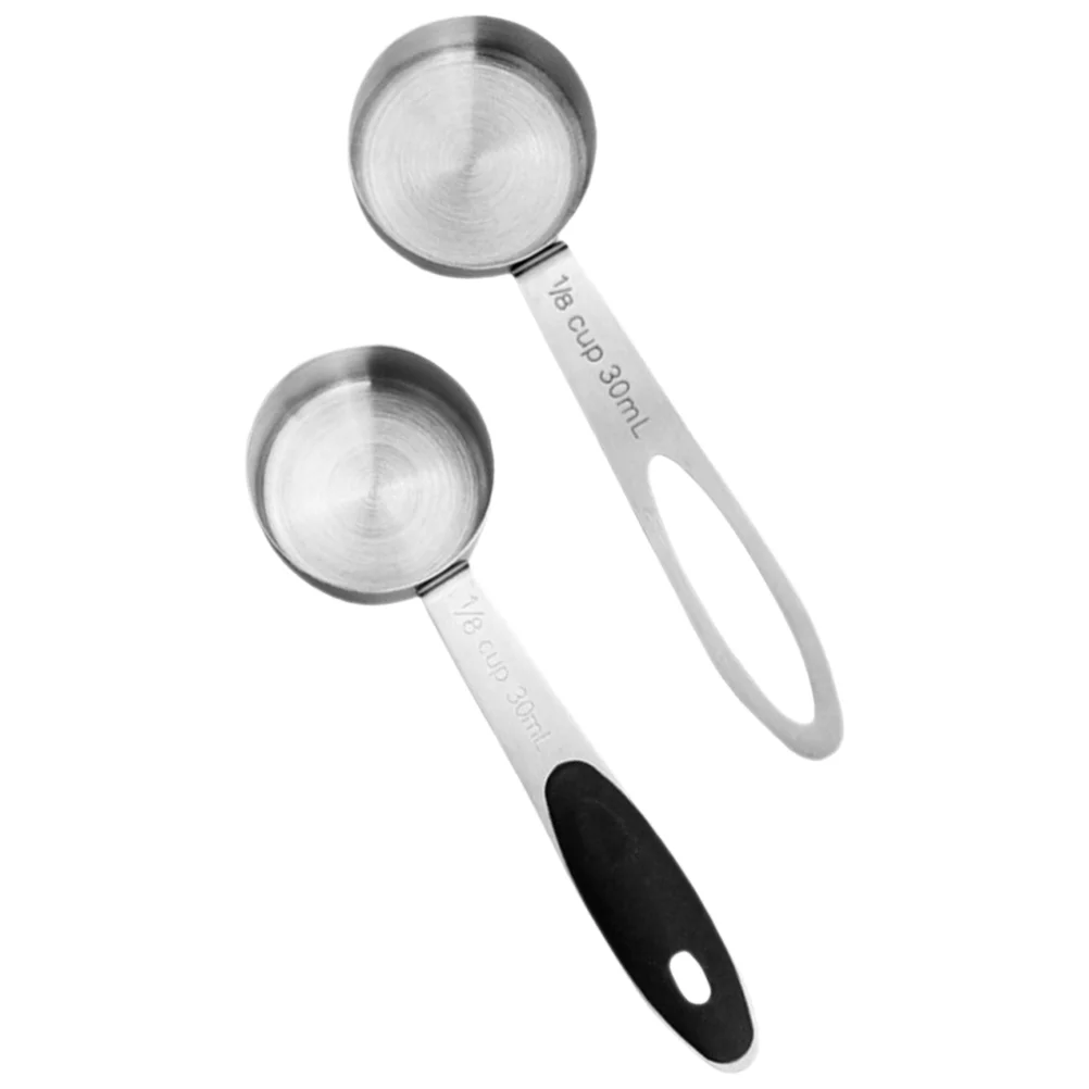 

2 Pcs Scoop Cooking Metal Measuring Spoons Ladle Tablespoon Measure Baking Stainless Steel Seasoning Teaspoon