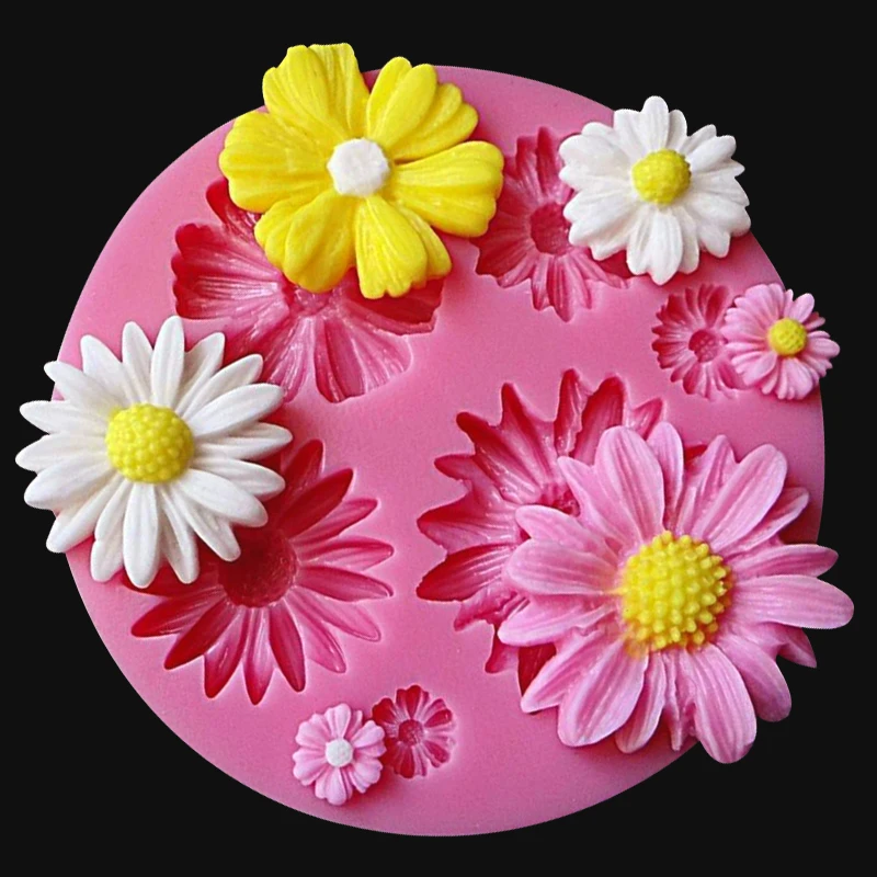 

3D Flower Silicone Molds Fondant Craft Cake Candy Chocolate Sugarcraft Ice Pastry Baking Tool Mould