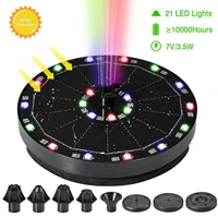 7v3 5w solar water fountain pump colorful led lights floating garden fountain pump swimming pools pond lawn decor