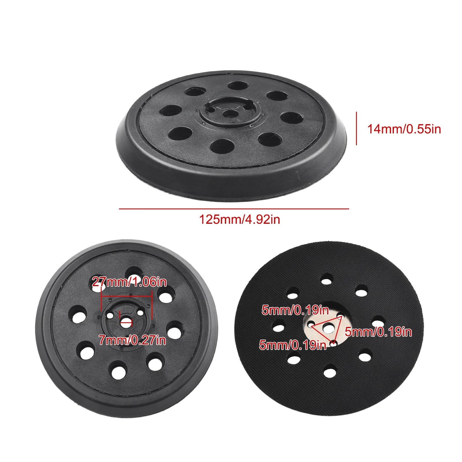 5-дюймовые подложки для моделей Bosch RS032 и RS031 1295DP/1295DH/1295DVS/3107DVS/3725DVS шлифовальные