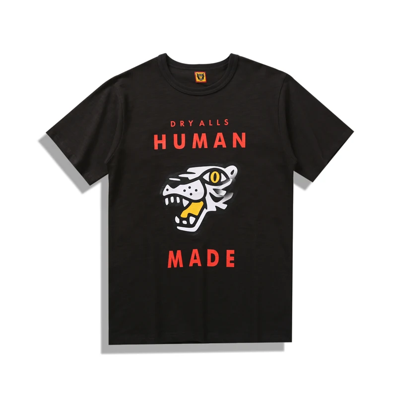 

Men Women Human Made T-shirt High Quality Slub Cotton Simple Wolf Print Short Sleeve Oversize Human Made Casual Loose Tshirt