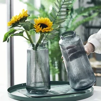 modern glass vase transparent flower vase living room home decoration tabletop vases terrarium decor vase minimalist gifts