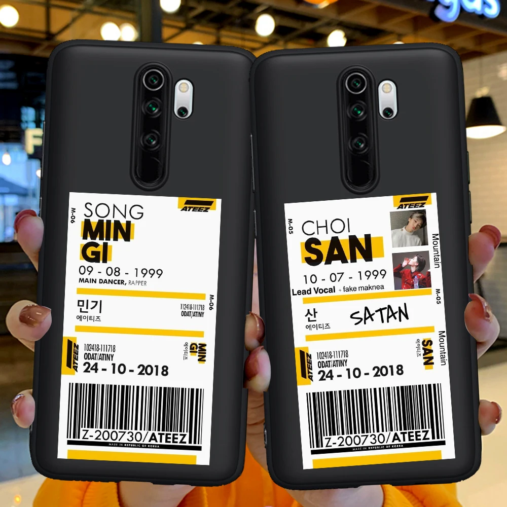 

Модный чехол со звездами ATEEZ для путешествий, чехол для Xiaomi Mi 9T Redmi Note 5 6 7 8 8T 9 9S 10 10Pro K20 K30 9T Pro, чехол для телефона