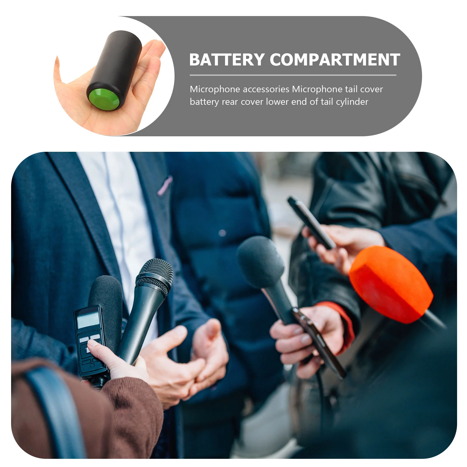 4-шт беспроводной микрофонный колпачок крышка микрофона батарей пластиковые