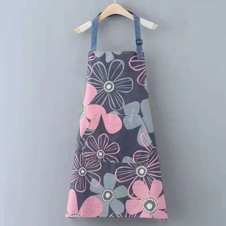 Фартук с вырезом регулируемый холщовый фартук носимый кухонный для домашнего