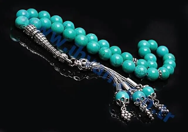 IQRAH Turquoise Stone Rosary (925 STERLING SILVER)