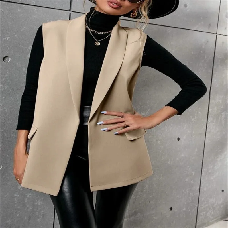 

Womens Summer Vest Down Vest Jacket Coat Autumn Blazer Winter Outwear Suit Cardigan Female Sleeveless Jackets