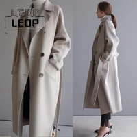 ledp ladies elegant long sleeve jacket single breasted lapel casual jacket retro fashion comfortable coat jacket women