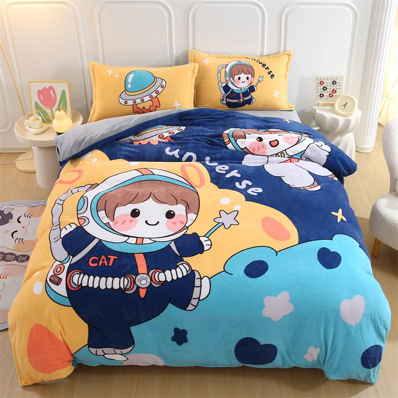 

Комплект постельного белья в стиле Missdeer, телефон, наволочка, простыня, теплый комплект постельного белья, приятное для кожи постельное белье