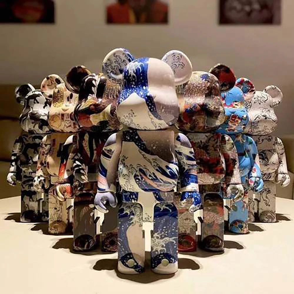 

Bearbrick 400% Hand-made Decoration Trendy Toy Doll Collection Gift Doll Be@rbrick 28cm Graffiti Doll Electroplating Process