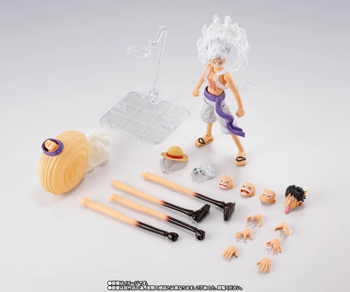Фото В наличии BANDAI One Piece S.H.Figuarts SHF Monkey D. Luffy Gear 5 Future Island Egghead Коллекционная фигурка-игрушка в подарок №1