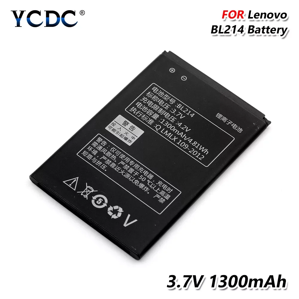 

Phone BL214 BL-214 Battery 1300mAh For Lenovo A316 A316I A360E A365E A66 A300T A269 A269I A208T A218T A278T