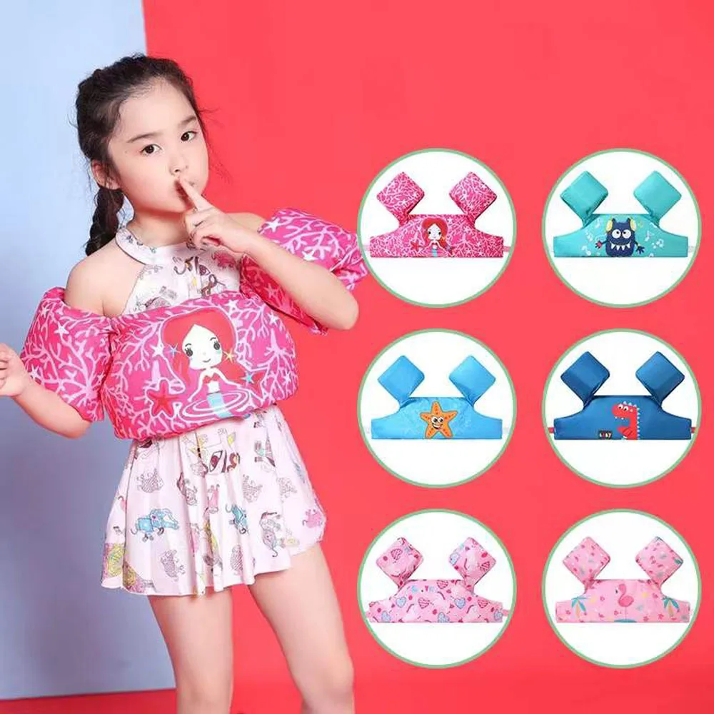 

Baby Puddle Jumper Swim Ring Cartoon Arm Sleeve Life Jacket Swimsuit Foam Safety Swimming Training Floating Pool Swimming Ring