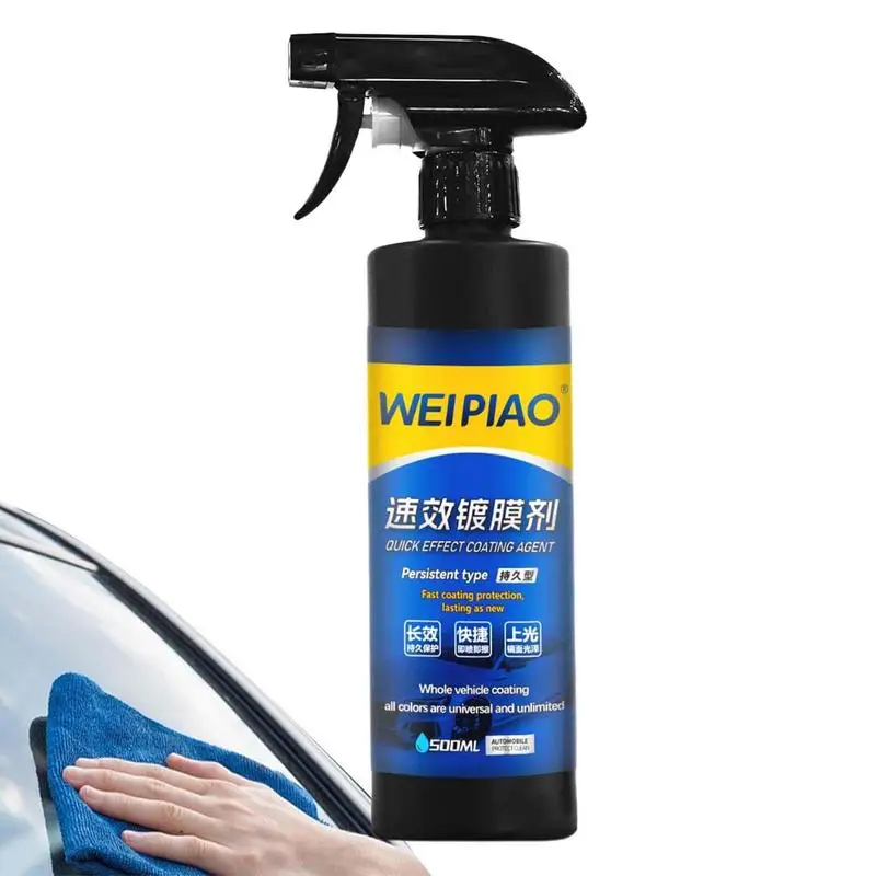 

500ml Nano Ceramic Coating Spray Waterless Wash and Wax Hydrophobic Top Coat Polish and Polymer Paint Sealant Detail Protection