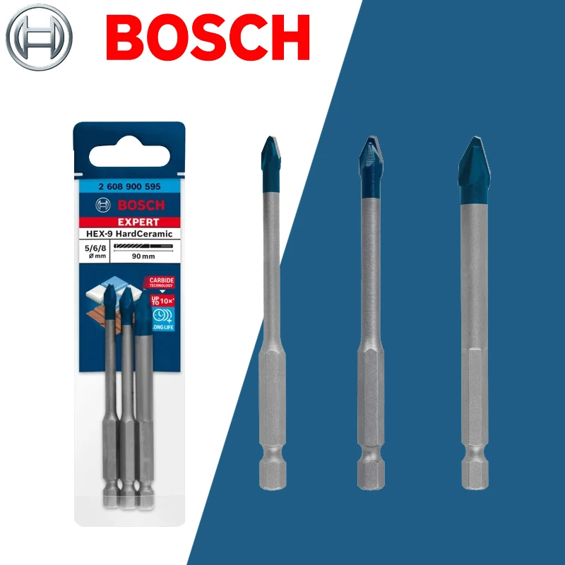 Bosch 2608900595   3X Expert HEX-9 Набор твердых керамических сверл 5-8 мм Профессиональный набор ударных сверл Аксессуары для электроинструментов