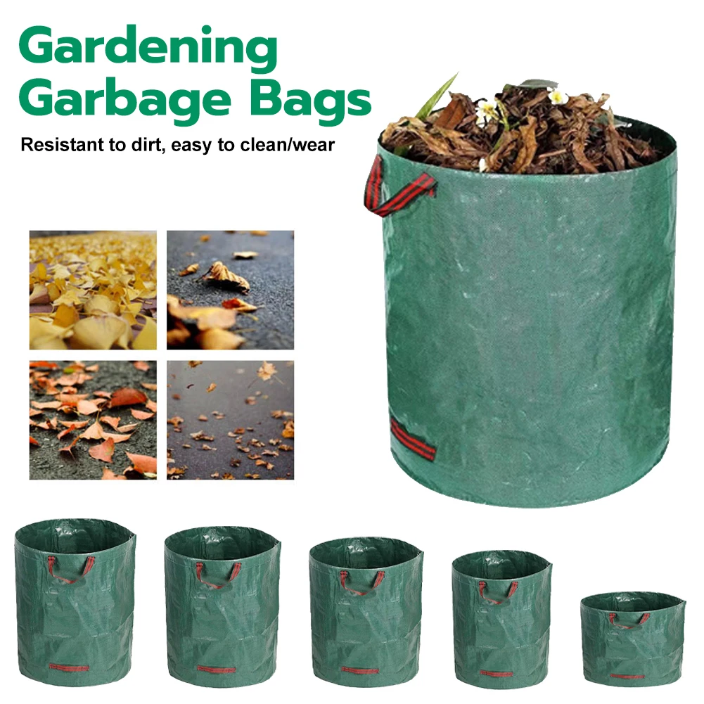 

Folding Garden Waste Bag 16-132Gallon Reusable Lawn Garden Trash Storage Container Large Garden Leaf Bag Waterproof with Handles