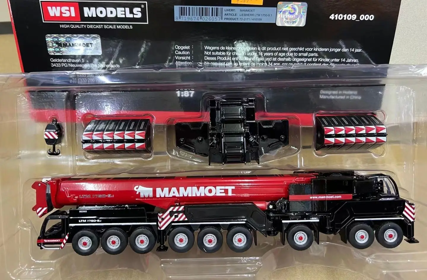 

72-2171 маммет LTM 1750-9,1 мобильный кран масштаб 1/87 литье под давлением новая модель