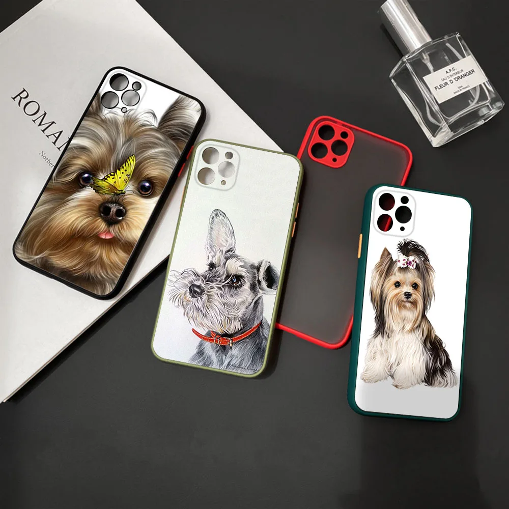 Новый трендовый чехол для телефона с собакой йоркширского терьера iPhone 16 15 14 11 12 13