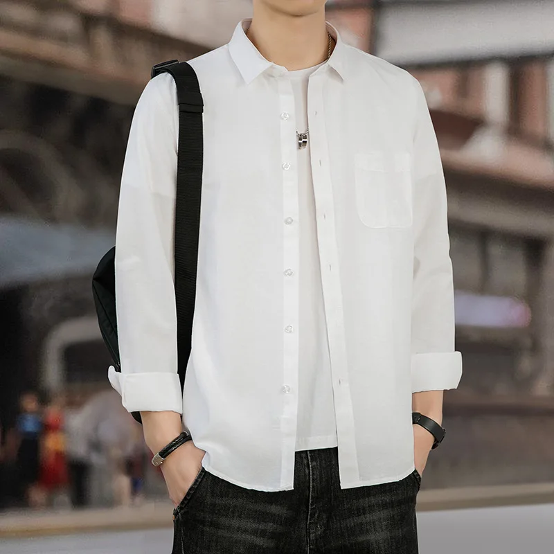 Рубашка мужская одежда Новинка весна-осень 2023 Корейская модная Быстрая