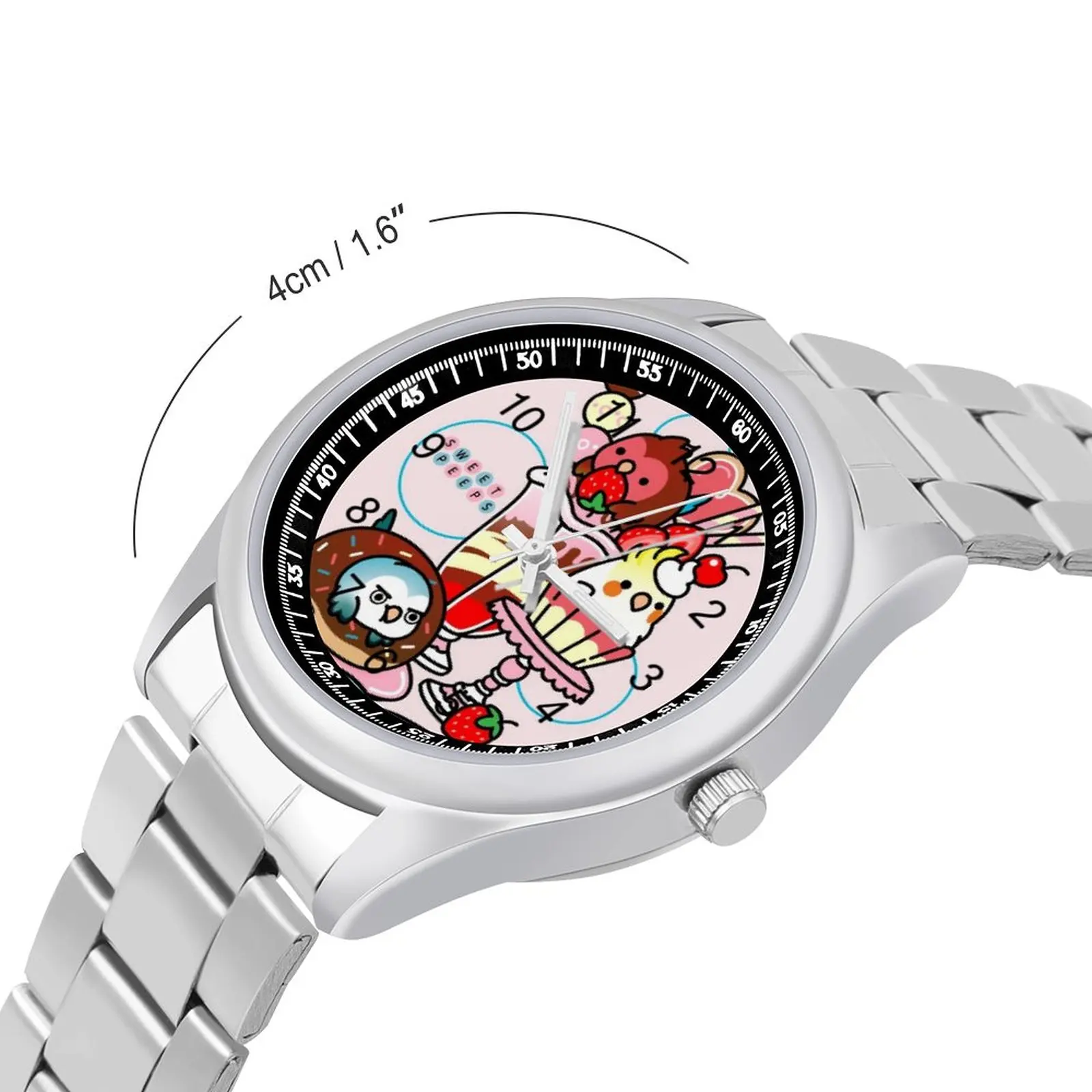 Кварцевые часы Sweet Peeps с изображением попугая модные наручные стальные дешевые