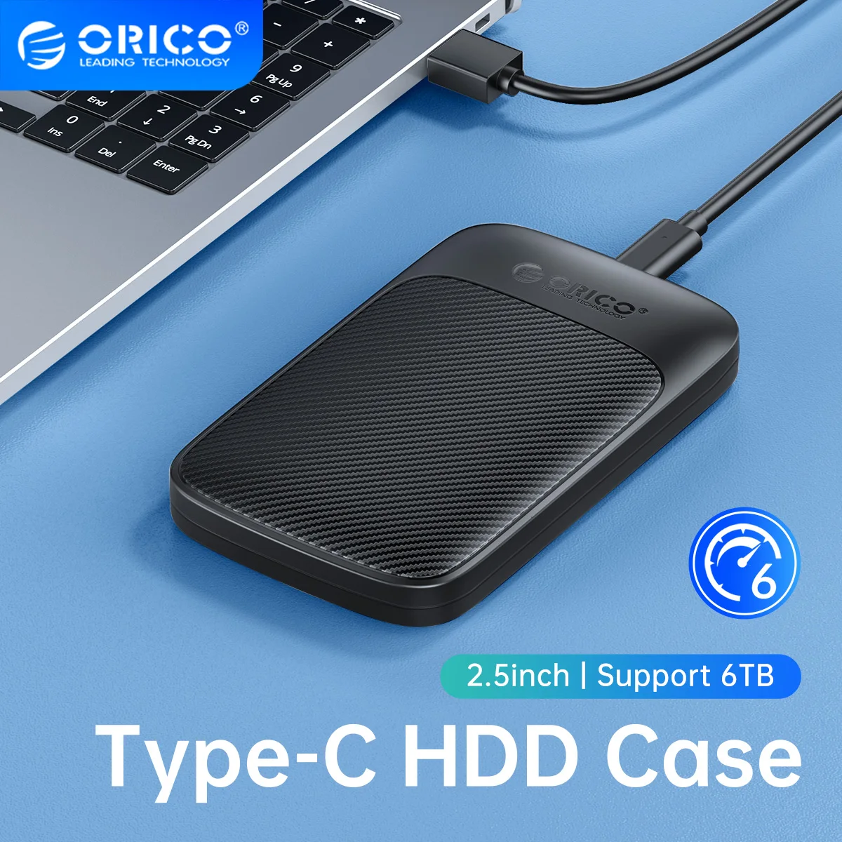 

ORICO USB3.1 6Gbps HDD Enclosure SATA to Type-C HDD SSD Hard Drive Enclosure Support UASP for 7~9.5mm 2.5 Inch SSD/HDD