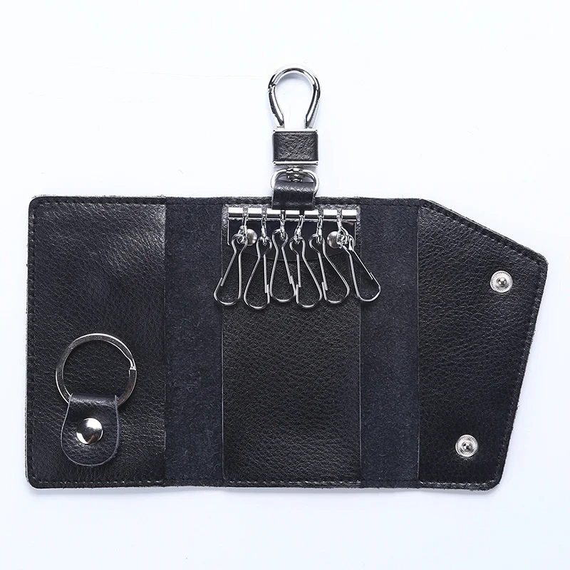 New Genuine Leather Keychains For Men Car Key clip Holder Bag Men's And Women's Ring Large Capacity Fashion Luxury wallets