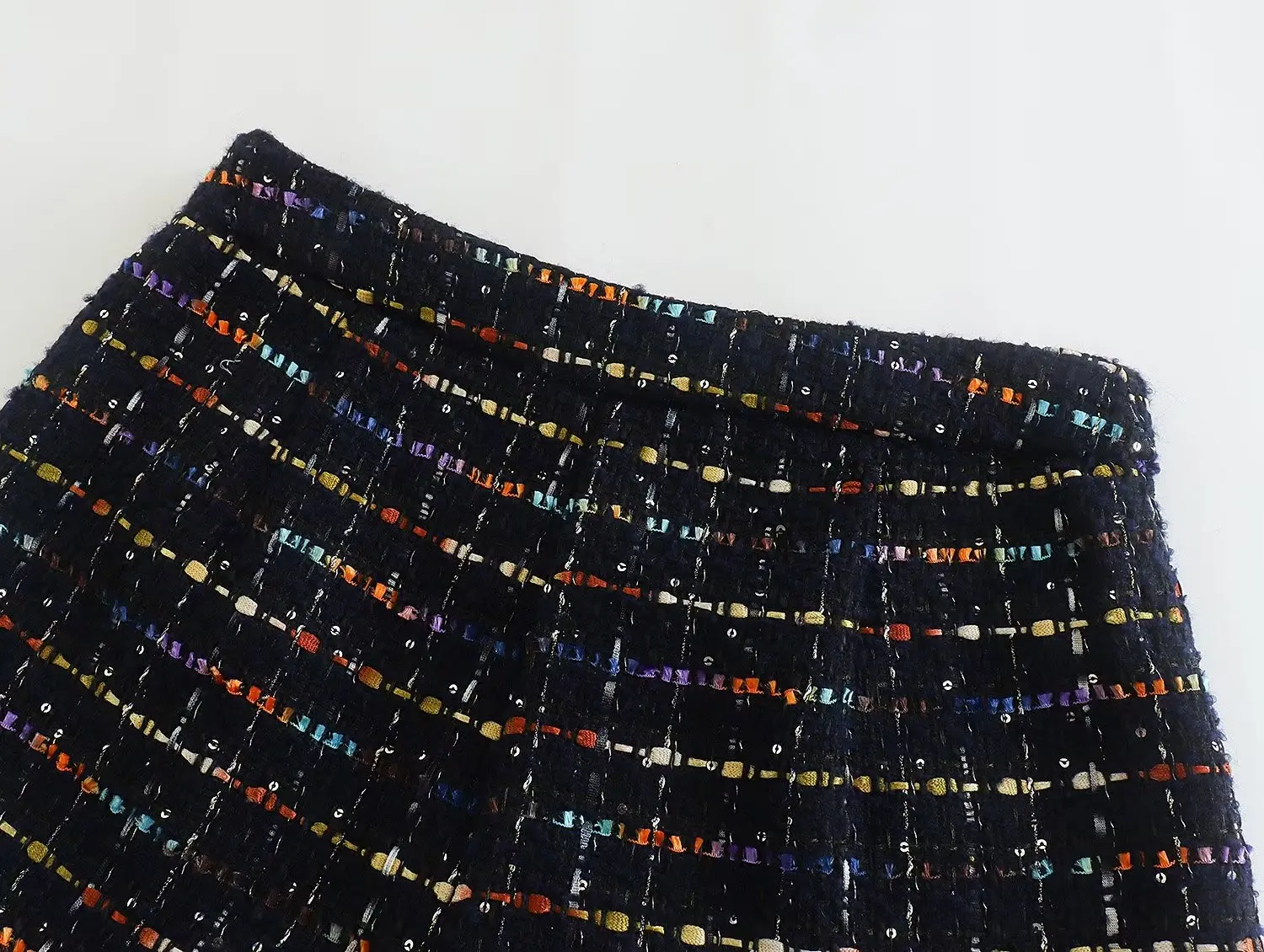 Withered Shorts Women High Wasit Fashion Vintage Tweed Texture