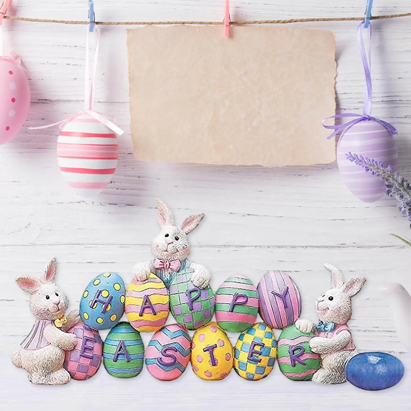 

Easter Bunny Figurine Animal Figures Collectible Crafts for Party Tabletop